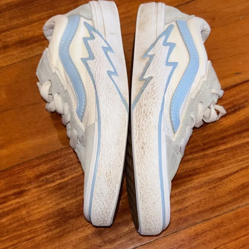 Vans Stylish Kids Sneakers in Light Blue and White size 2.5